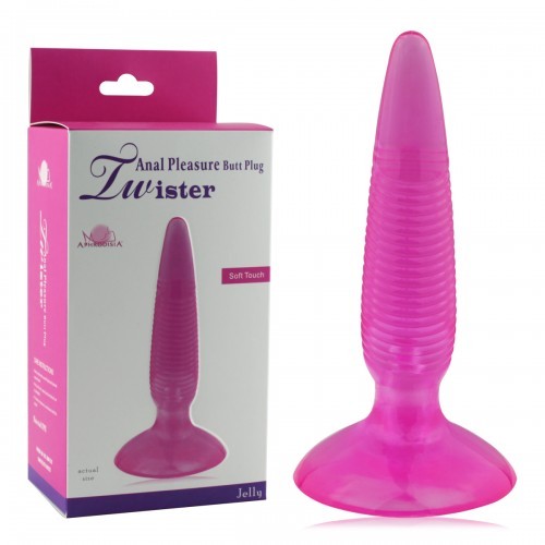 Анальная пробка розовая Twister